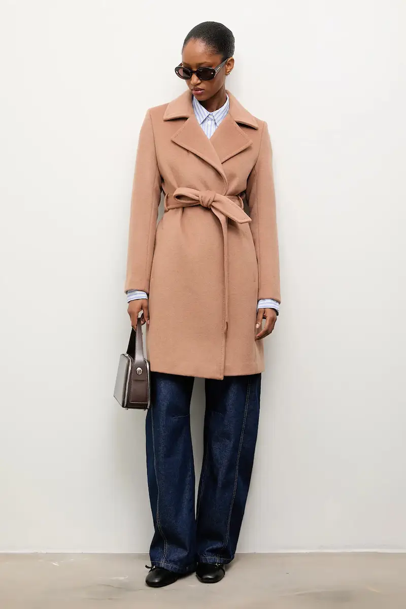 cappotto in lana Marrone miniatura 4