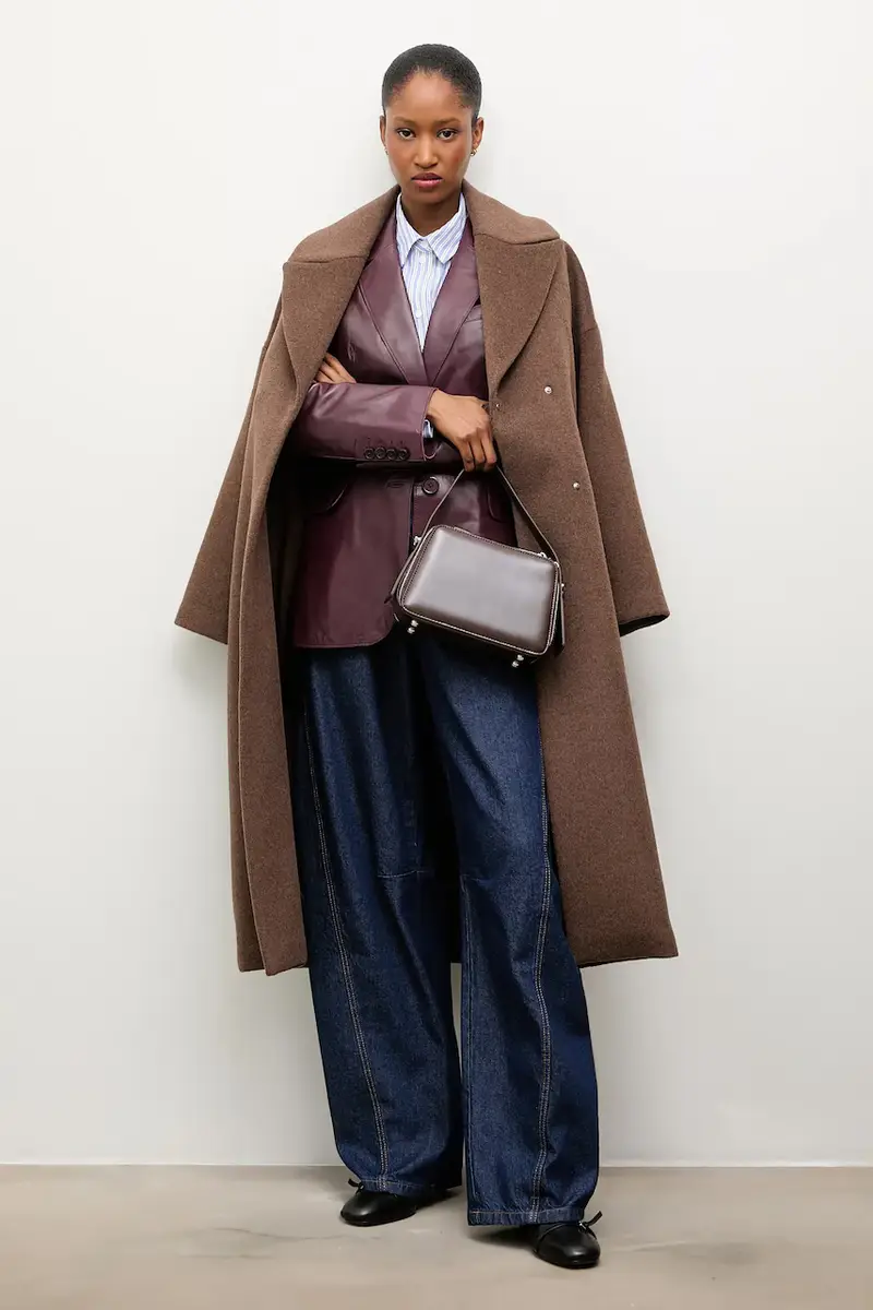 cappotto in lana Marrone miniatura 4