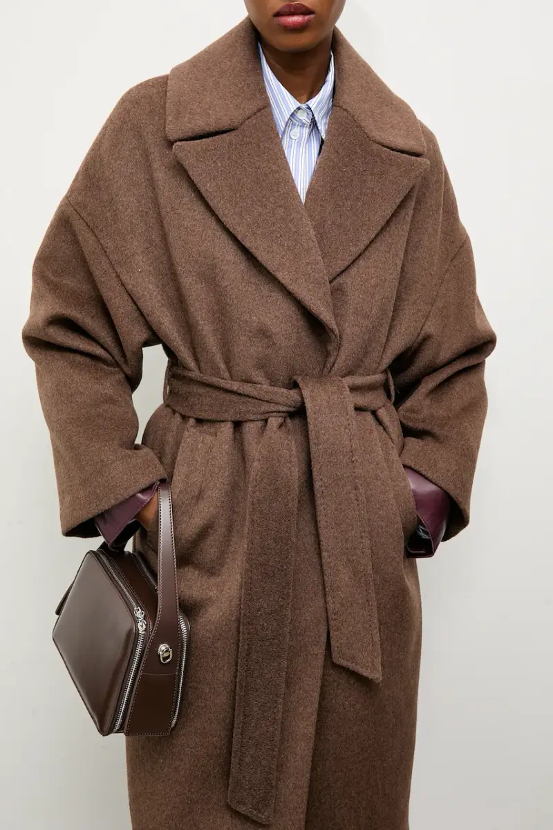 cappotto in lana Marrone miniatura 5