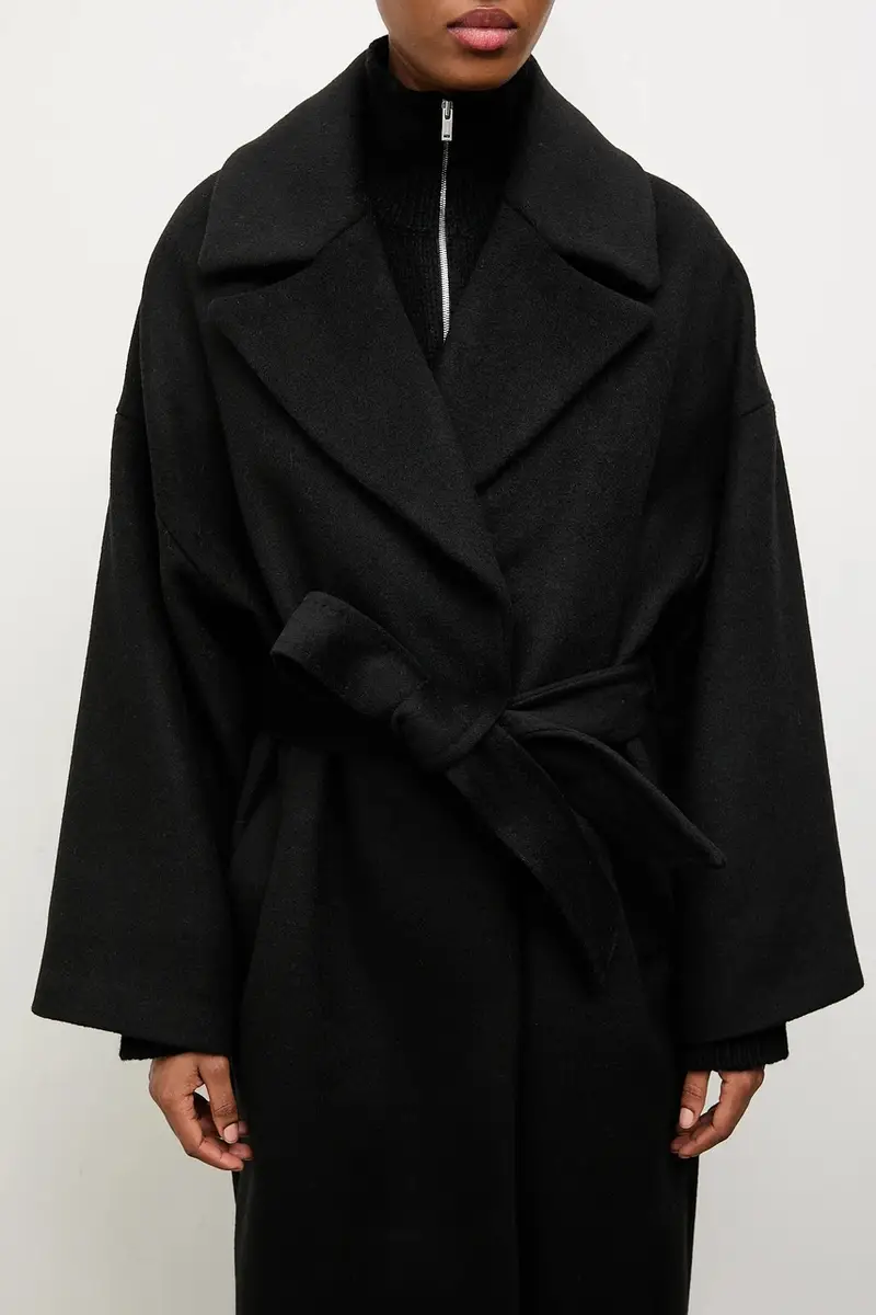 cappotto in lana Nero miniatura 5