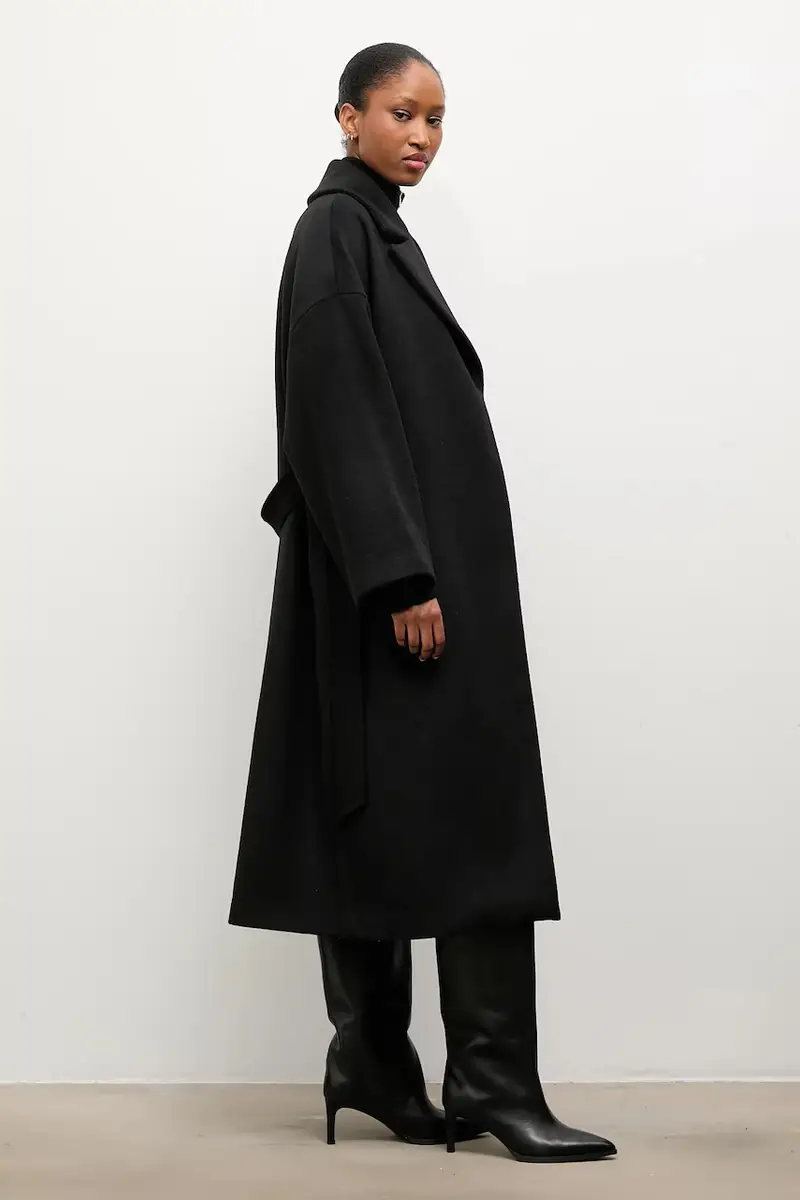 cappotto in lana Nero