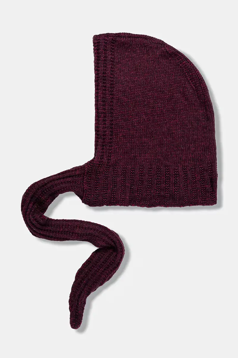 cappuccio con lana Granata miniatura 2