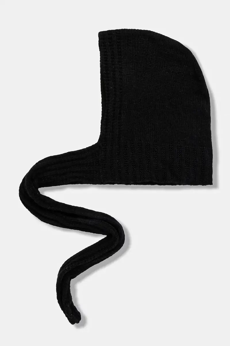 cappuccio con lana Nero miniatura 2