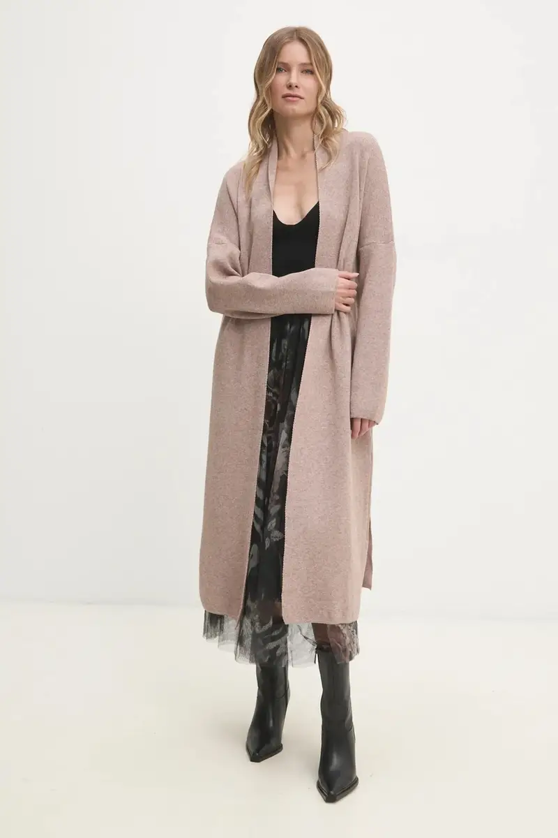 Answear.LAB Cardigan Donna Beige 3121183 miniatura 4