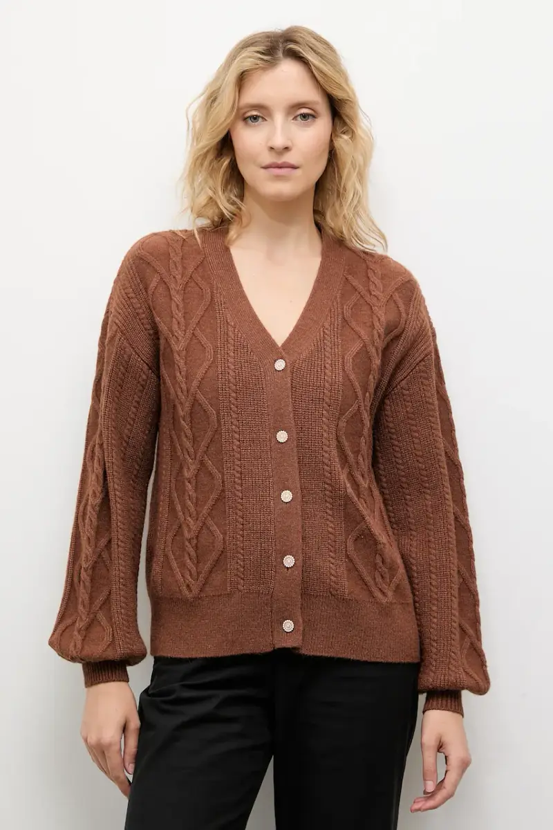 Answear.LAB Cardigan Donna Marrone 3618923 miniatura 2