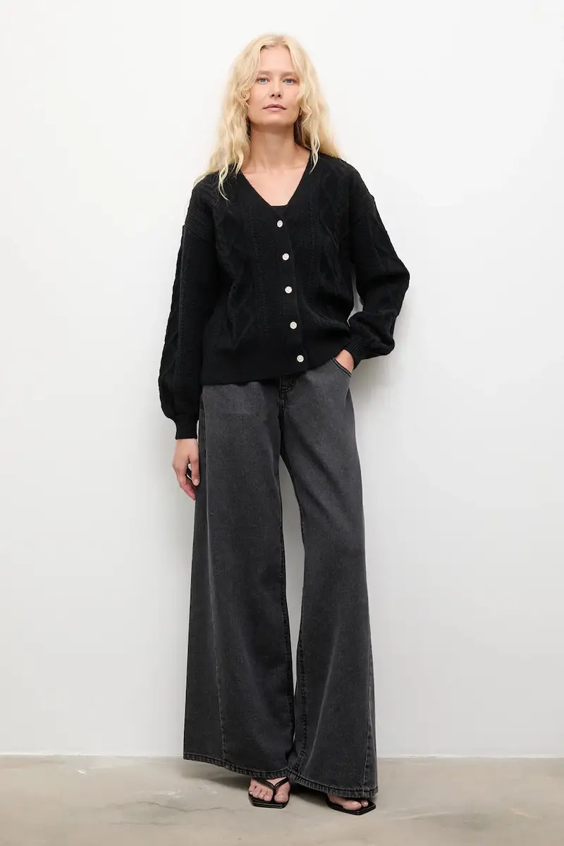 Answear.LAB Cardigan Donna Nero 3642265 miniatura 2