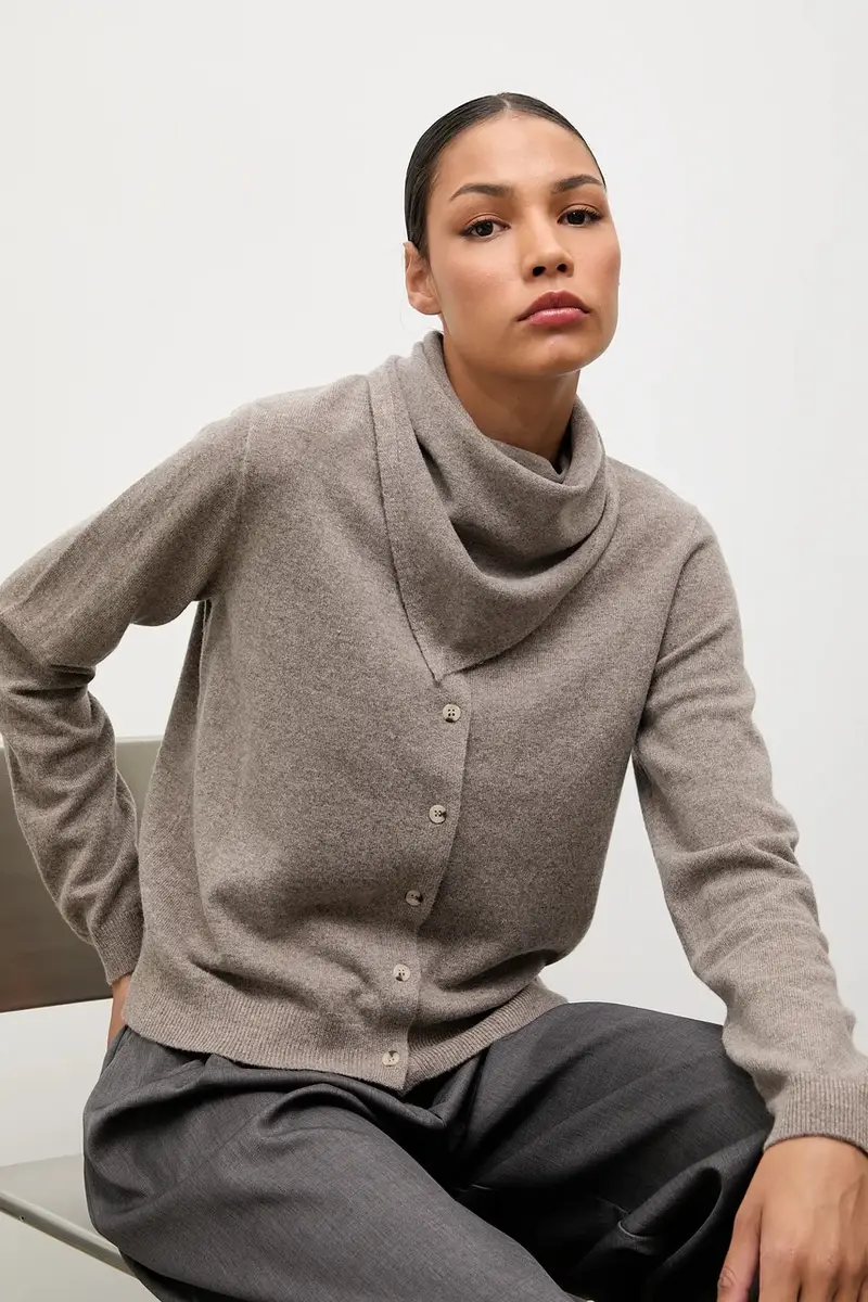 Answear.LAB Cardigan Donna Marrone 3771693 miniatura 5