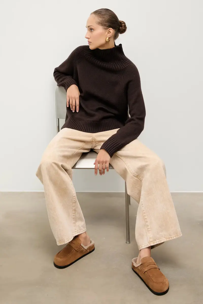 ciabatte slide in camoscio donna colore marrone