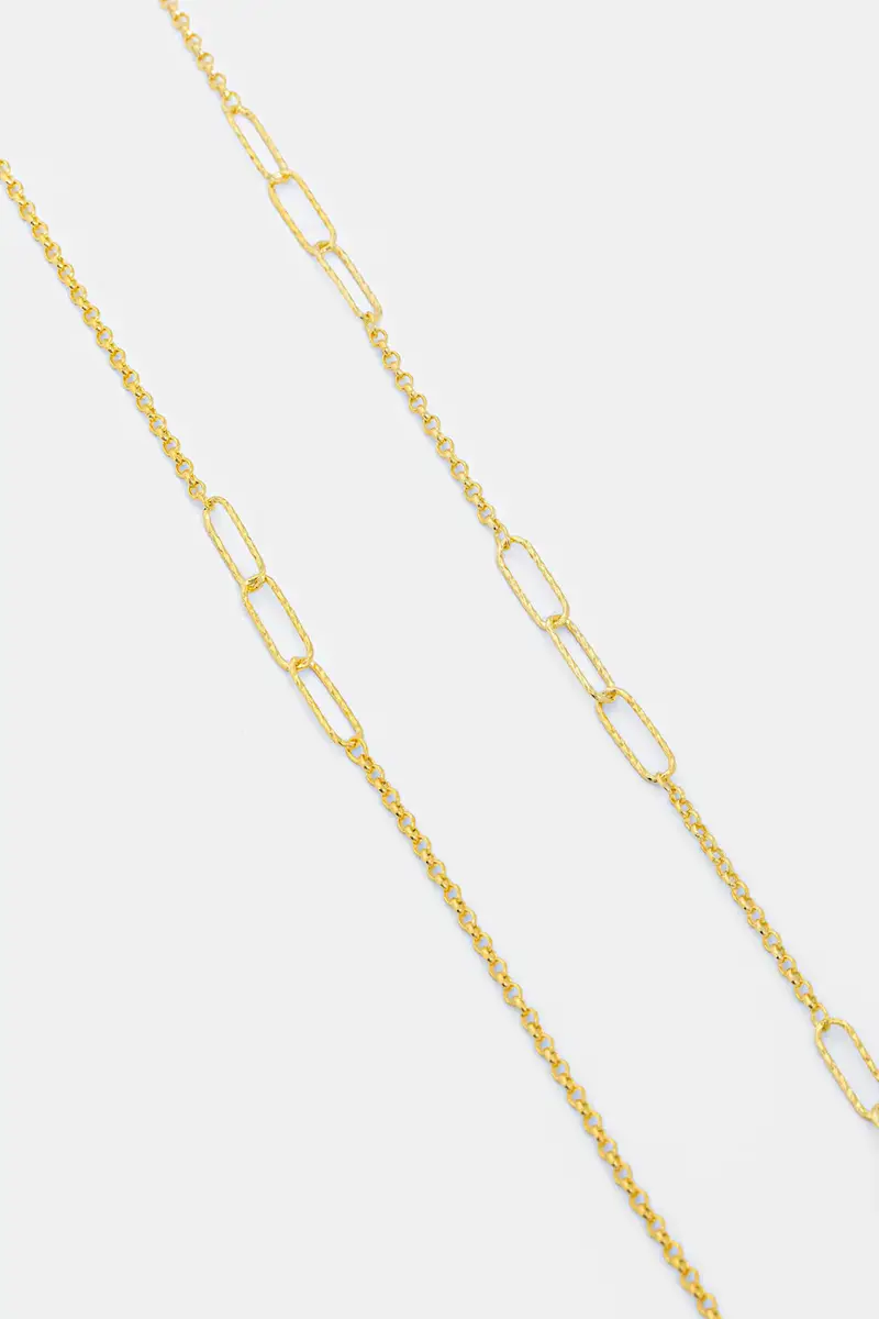 collana e bracciale in argento placcato in oro miniatura 2