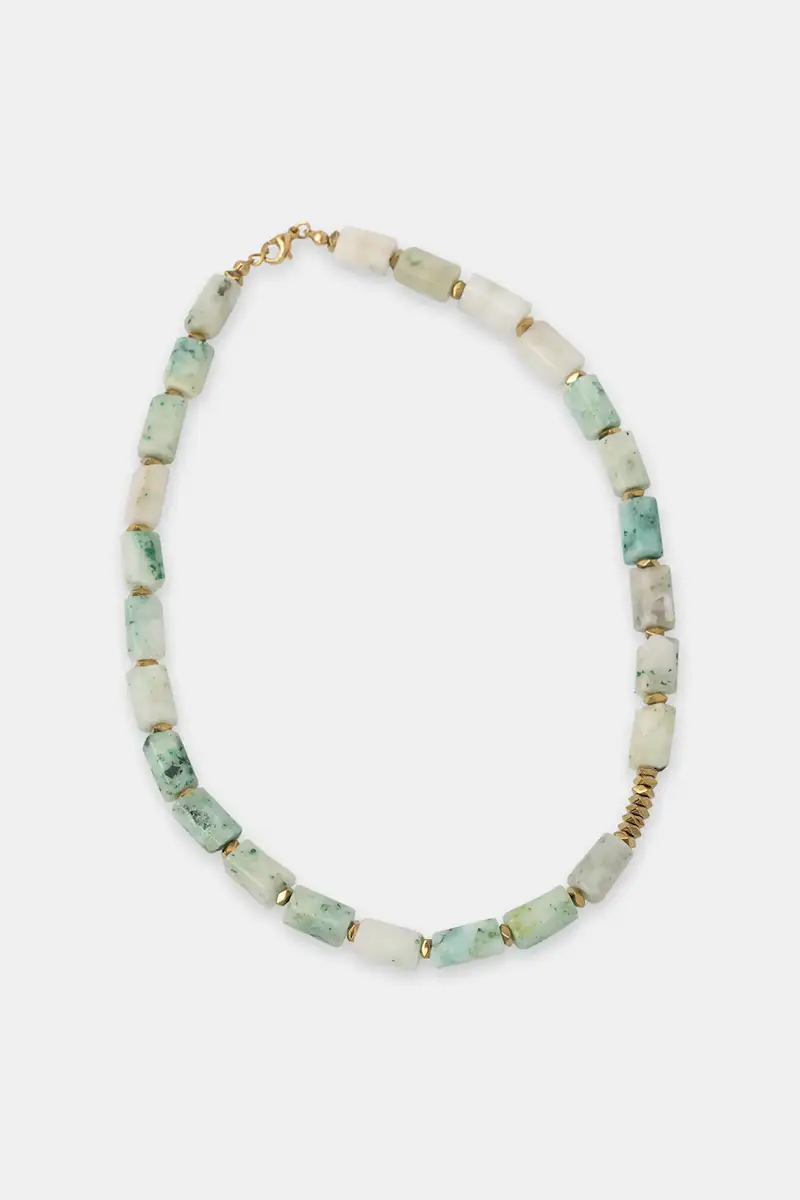 Answear Lab collana in diaspro kiwi, fatta a mano Turchese miniatura 2