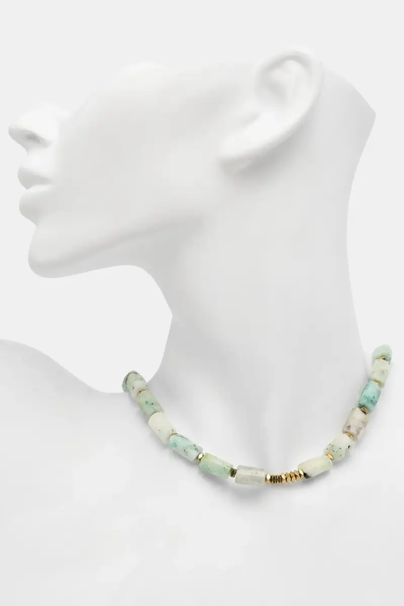 Answear Lab collana in diaspro kiwi, fatta a mano Turchese miniatura 3