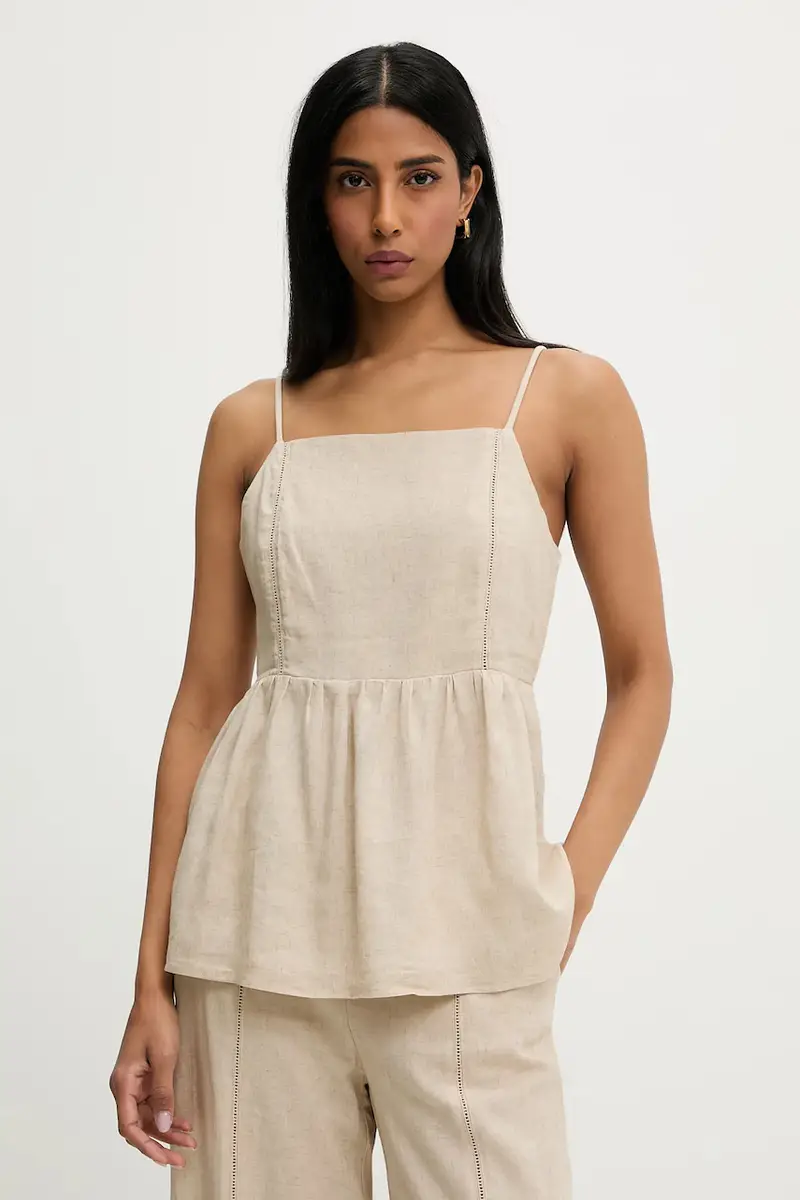 Answear Lab completo di lino donna colore beige miniatura 2