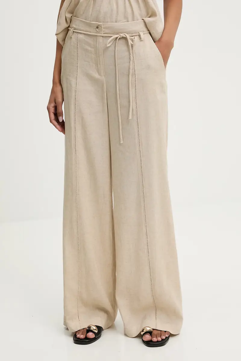 Answear Lab completo di lino donna colore beige miniatura 3