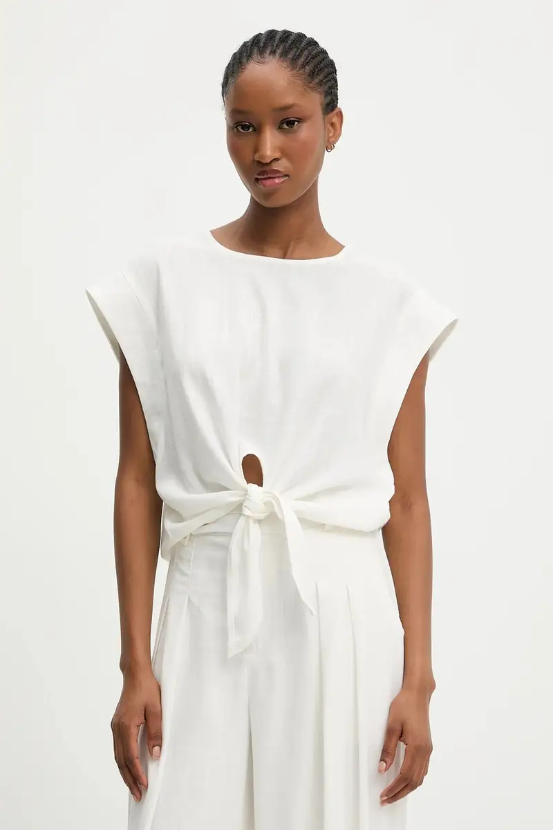 completo di lino donna colore bianco miniatura 2