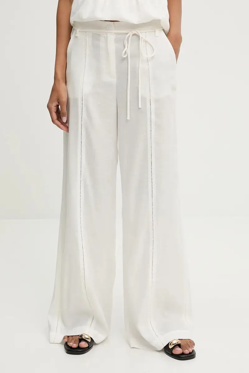 Answear Lab completo di lino donna colore bianco miniatura 3