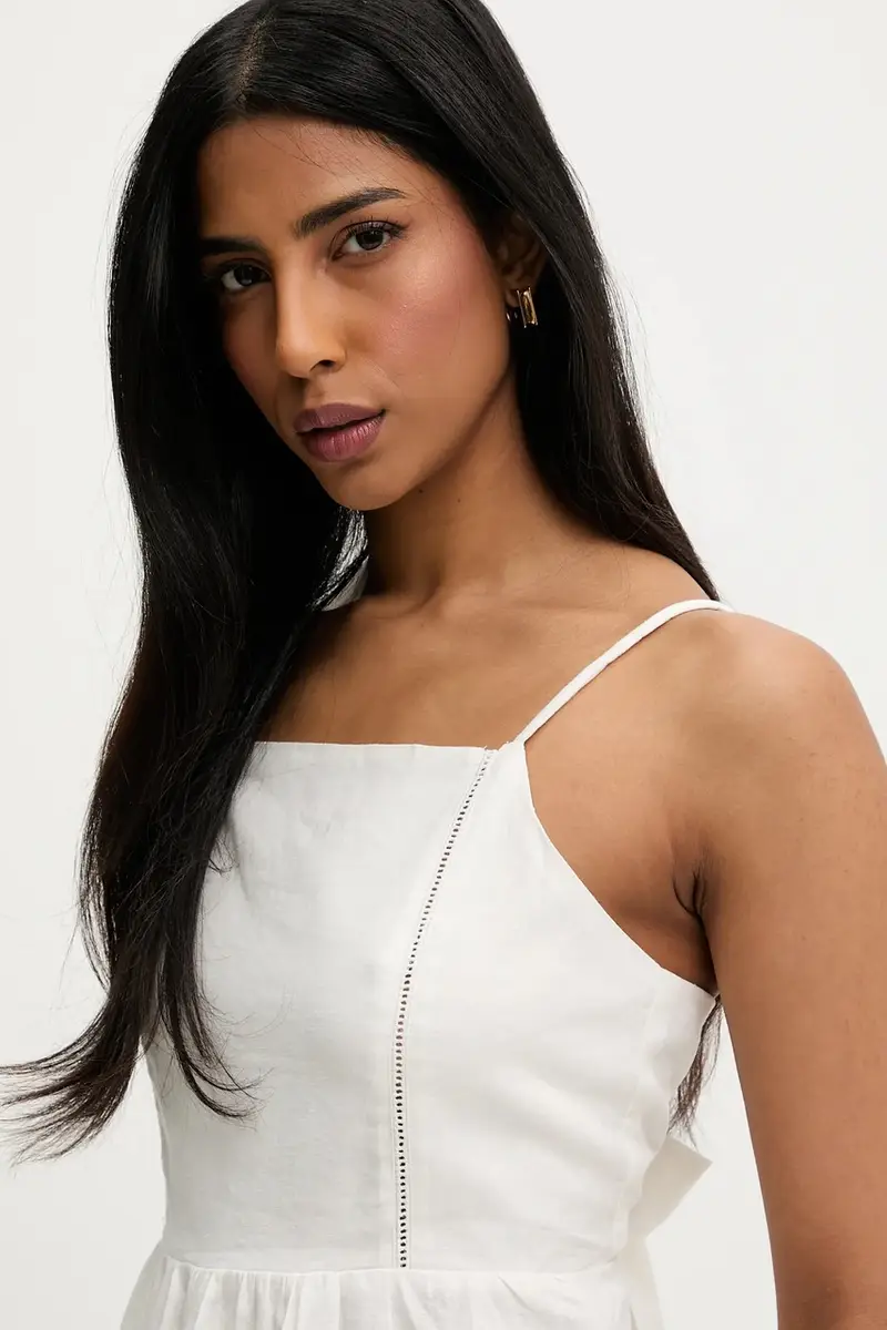 Answear Lab completo di lino donna colore bianco miniatura 5