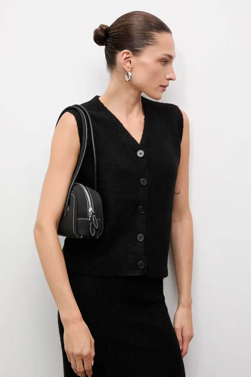 completo in lana colore nero miniatura 2