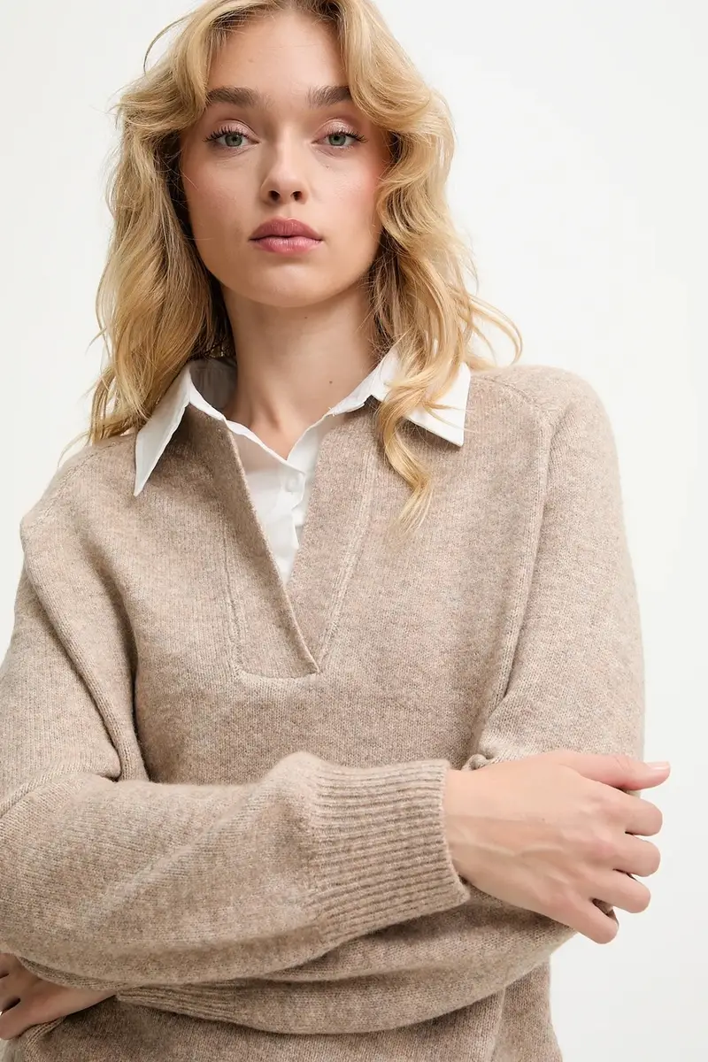 completo in lana donna colore beige miniatura 5