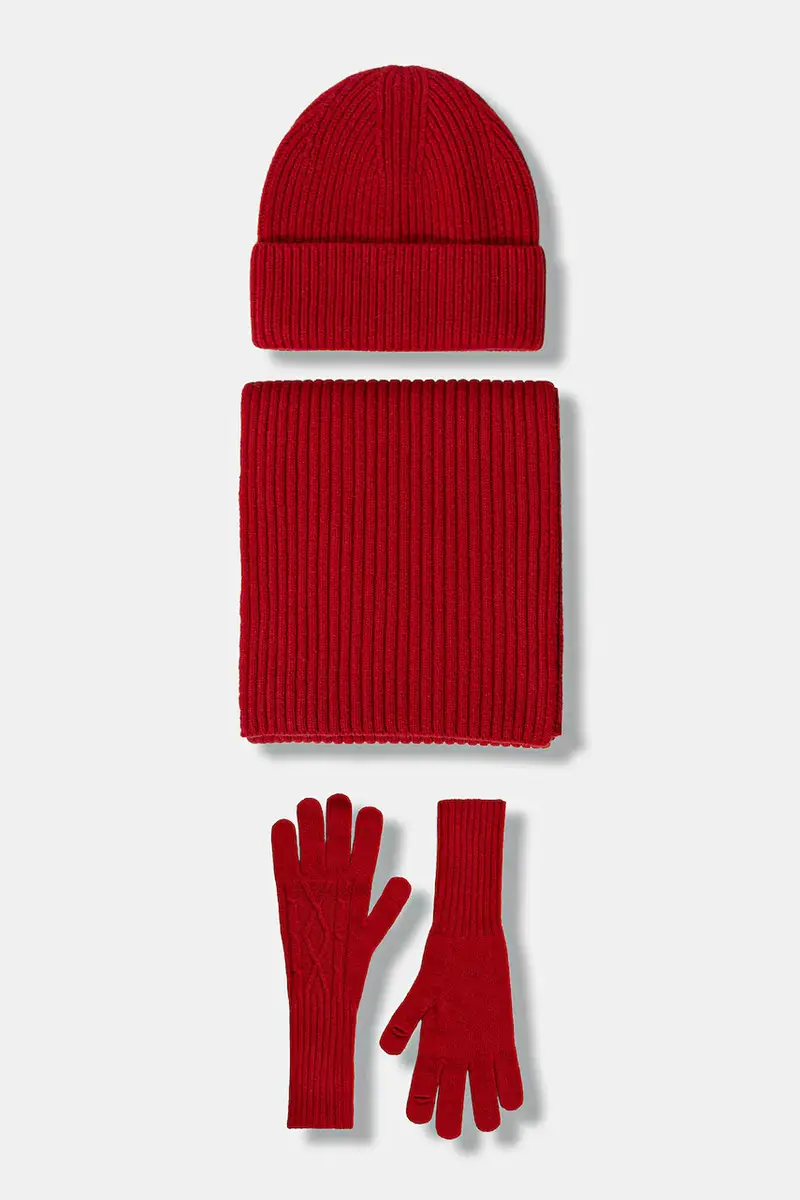 completo in lana Rosso