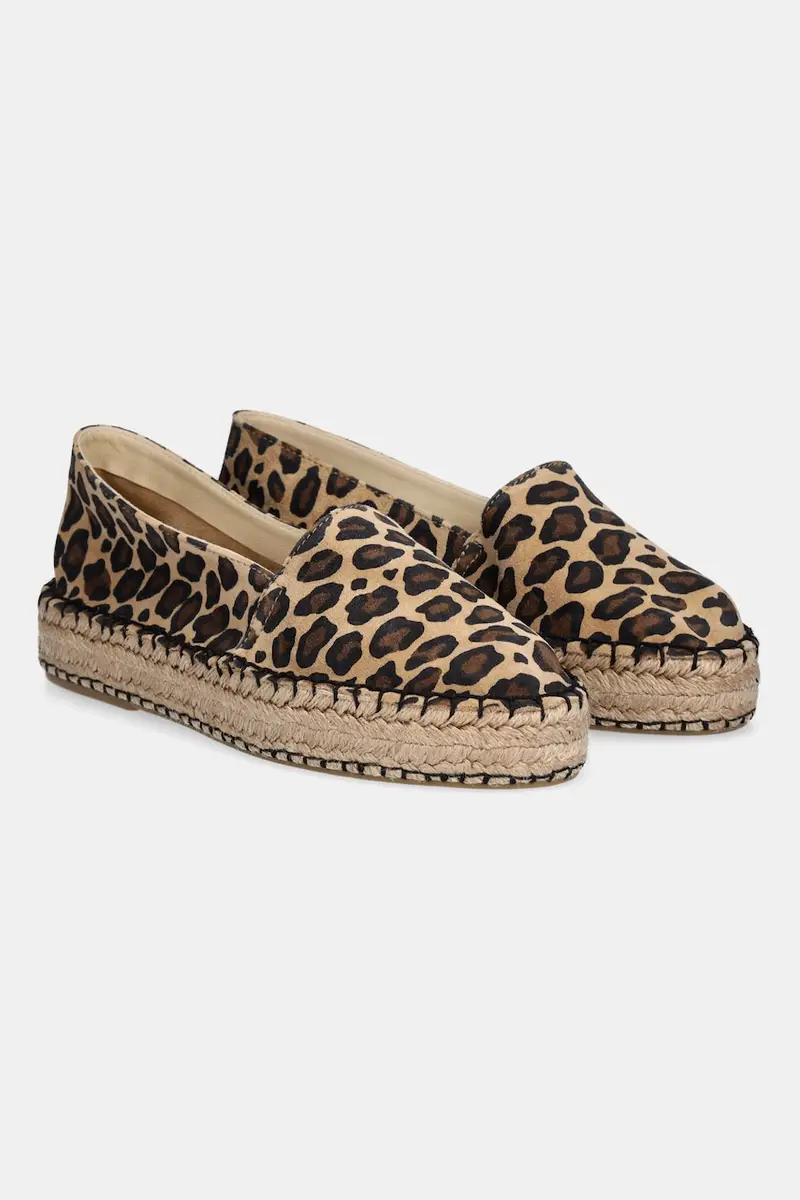 espadrillas in pelle scamosciata colore marrone