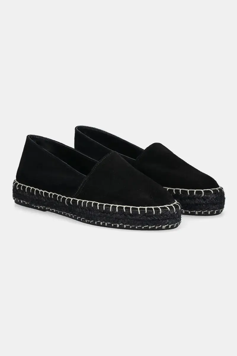 espadrillas in pelle scamosciata colore nero