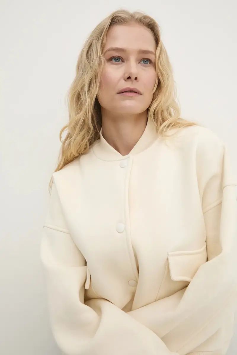 felpa donna colore beige miniatura 4