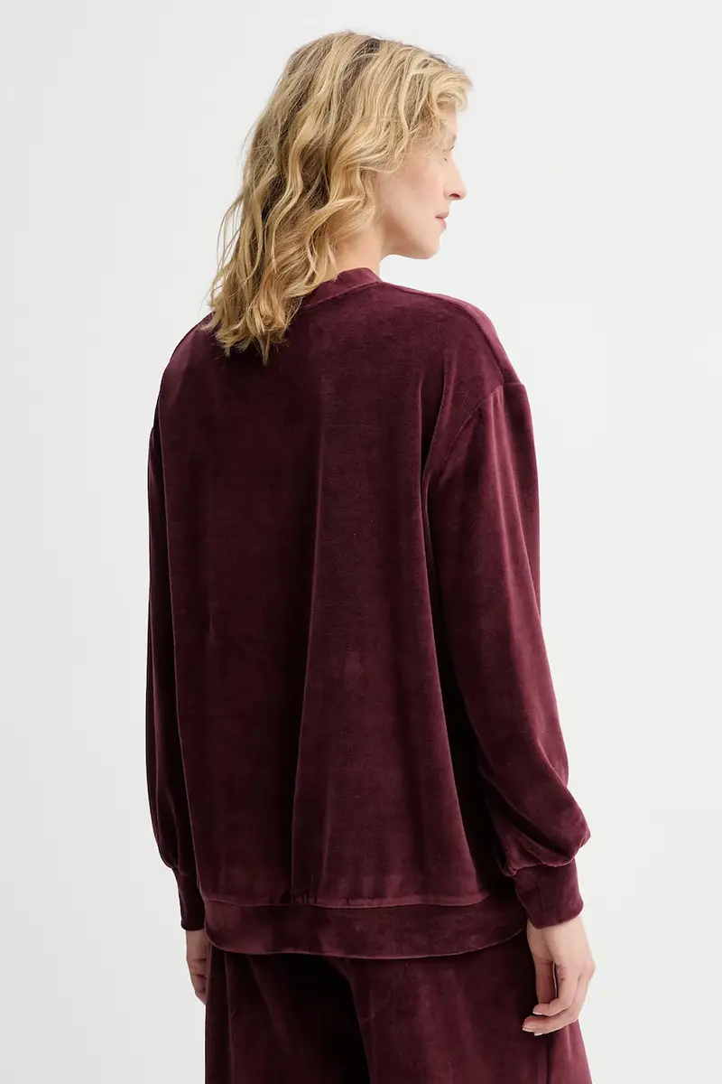 felpa in velluto donna colore granata miniatura 3