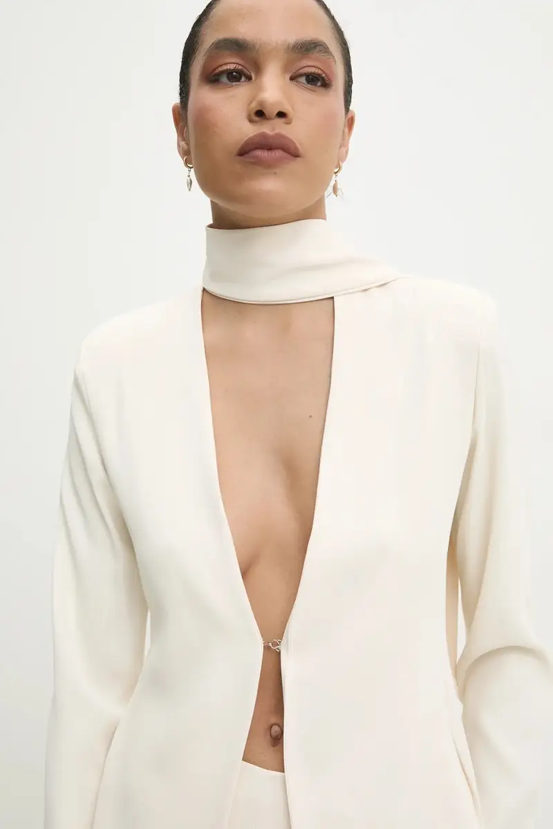 giacca colore beige miniatura 4