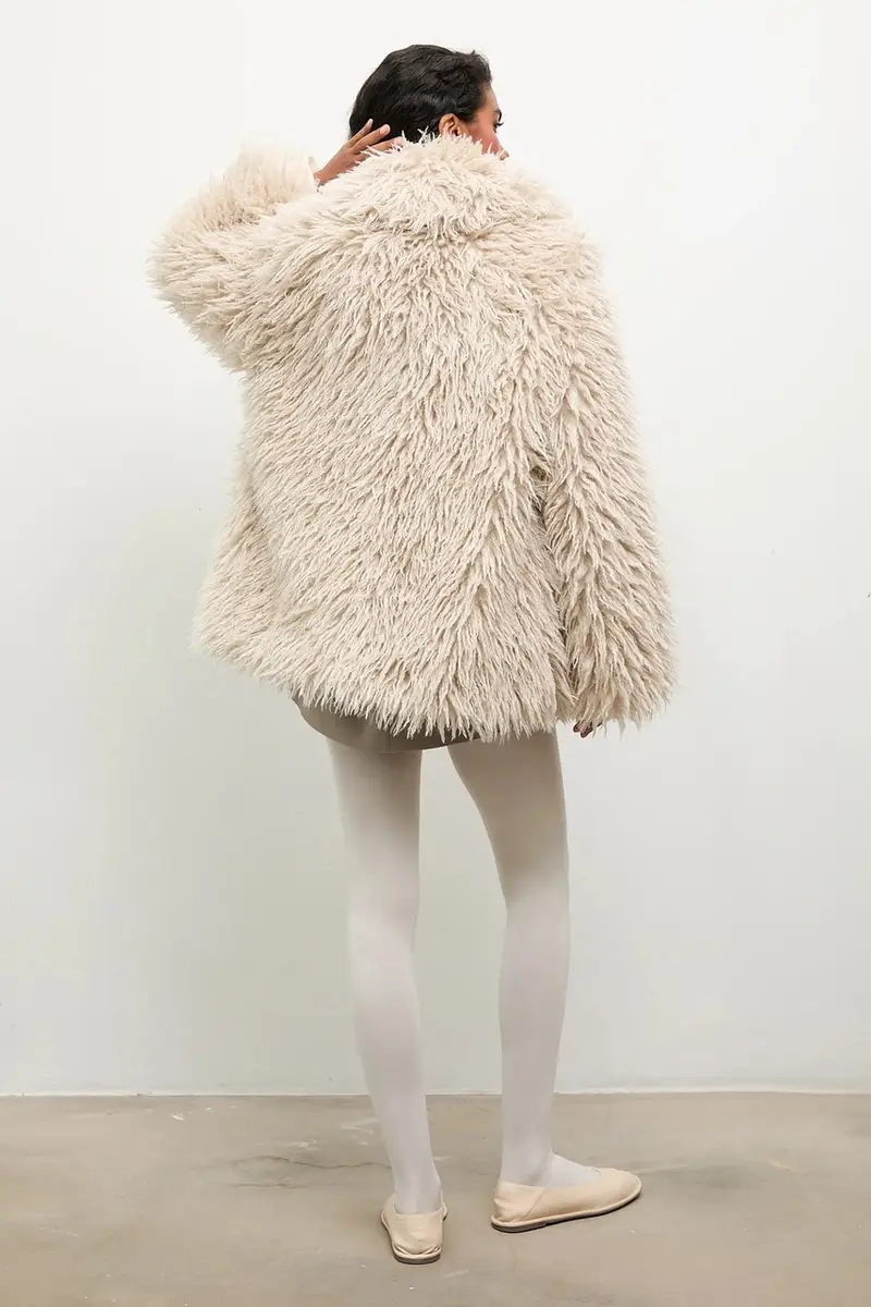 giacca colore beige miniatura 3