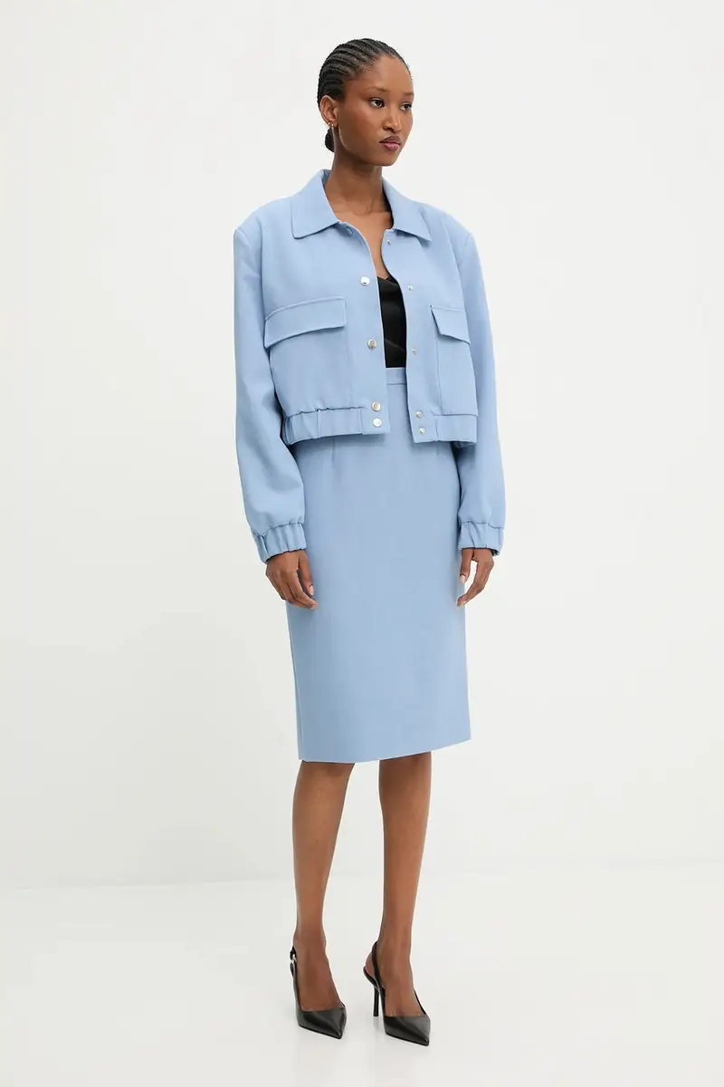 giacca colore blu miniatura 3