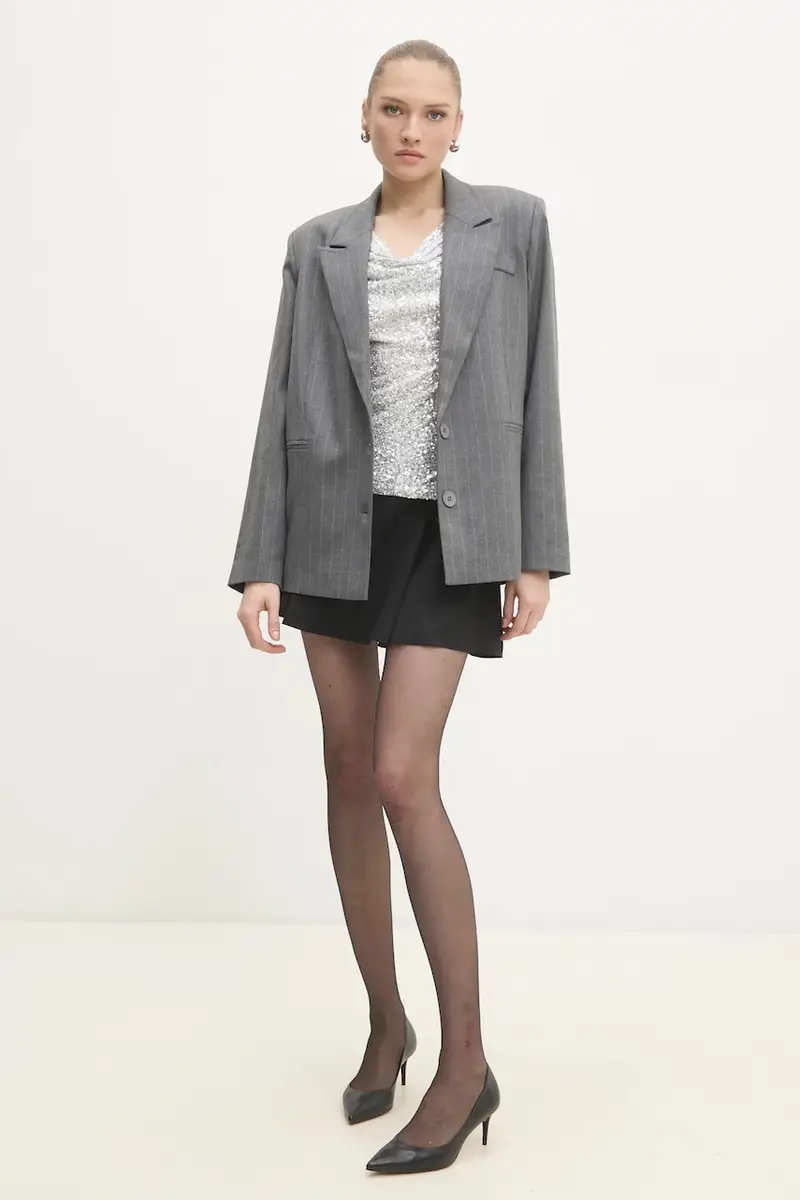 giacca colore grigio miniatura 2