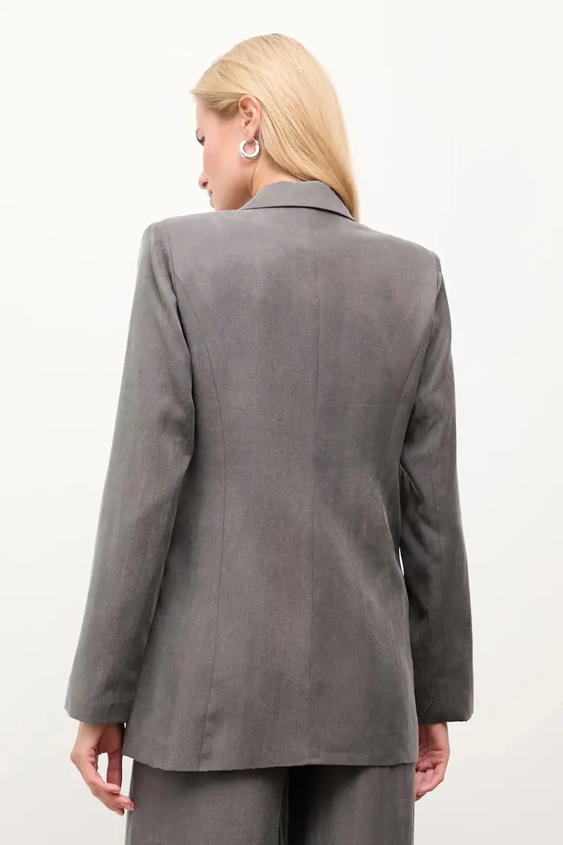 giacca colore grigio miniatura 3