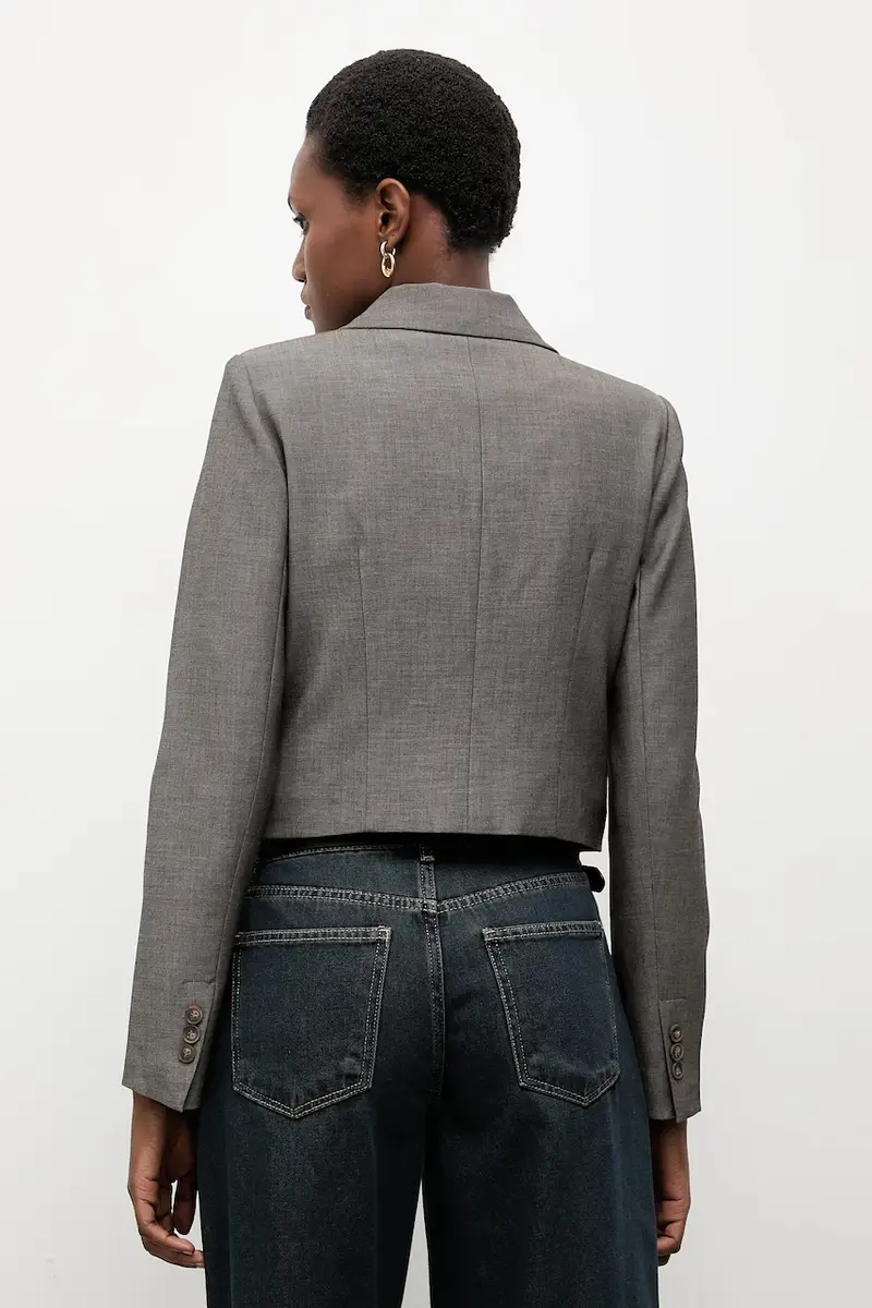 giacca colore grigio miniatura 3