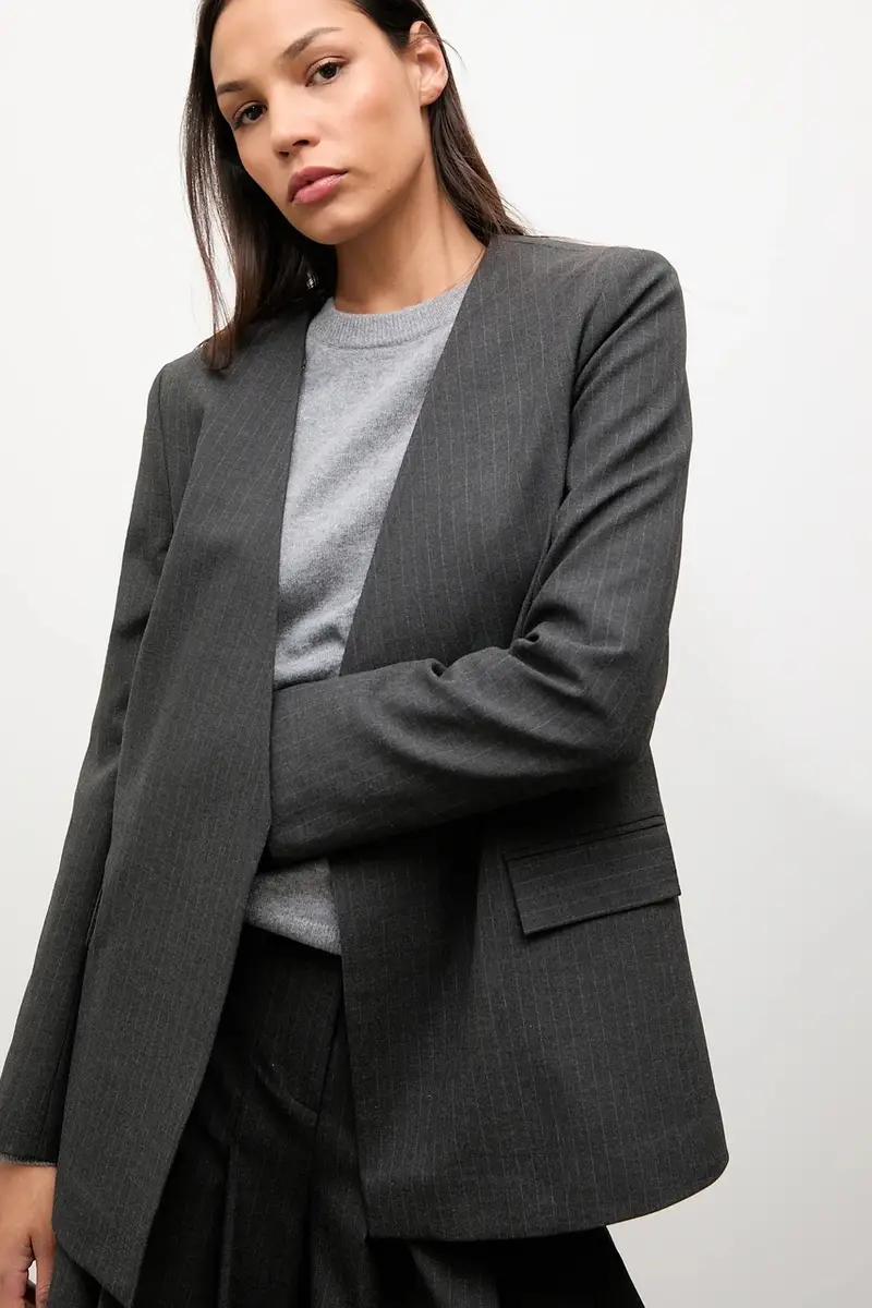 giacca colore grigio miniatura 4