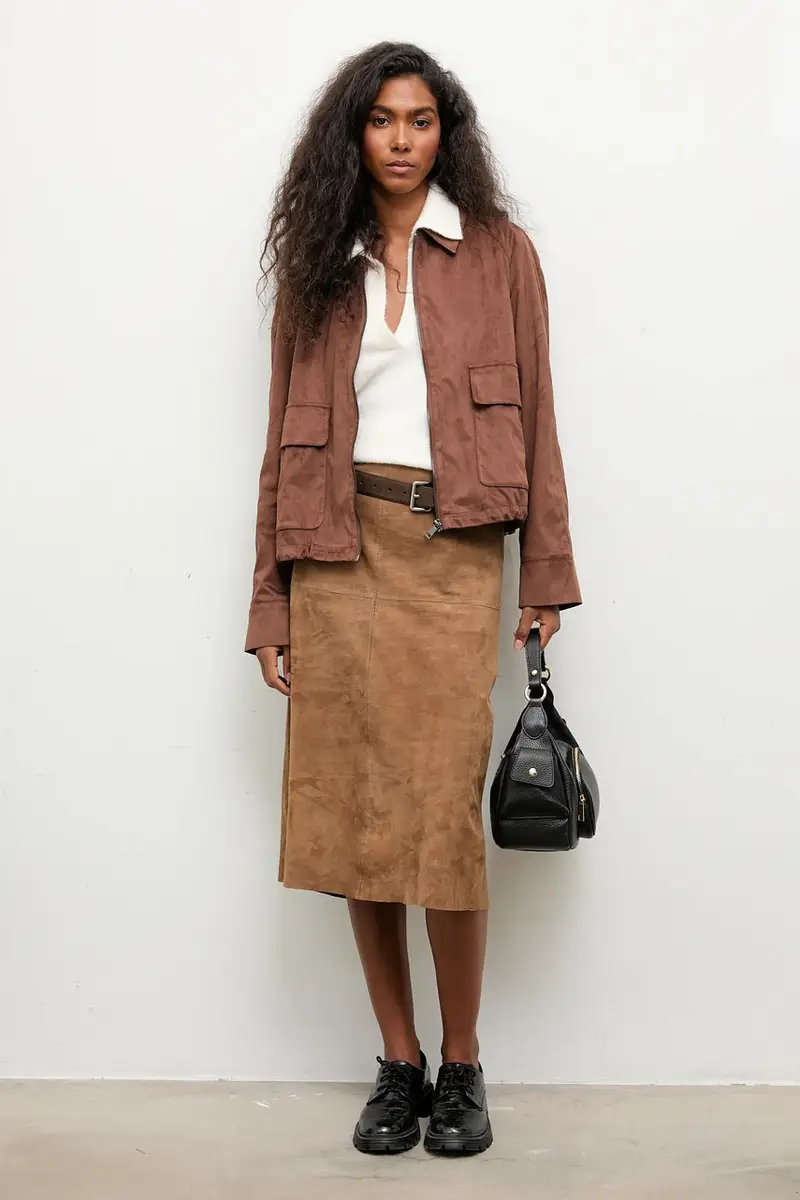 giacca colore marrone miniatura 2