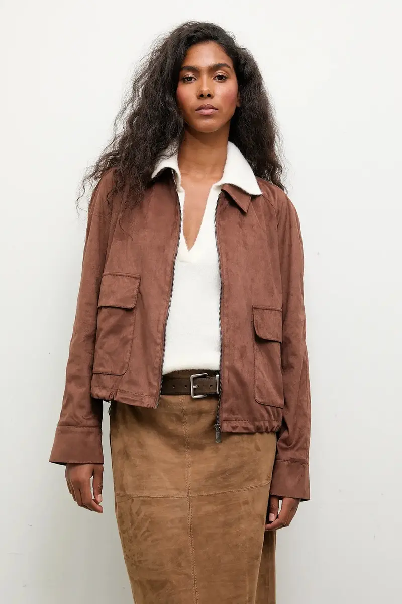 giacca colore marrone miniatura 4