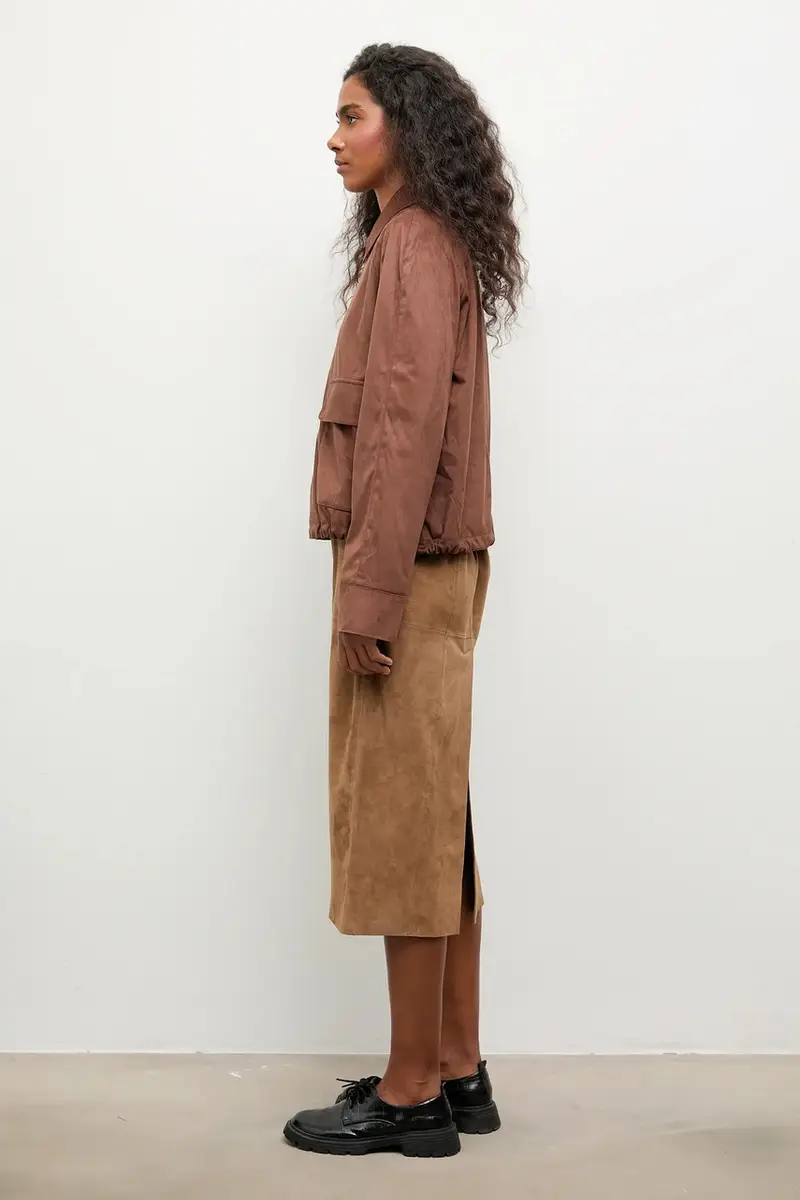 giacca colore marrone miniatura 5