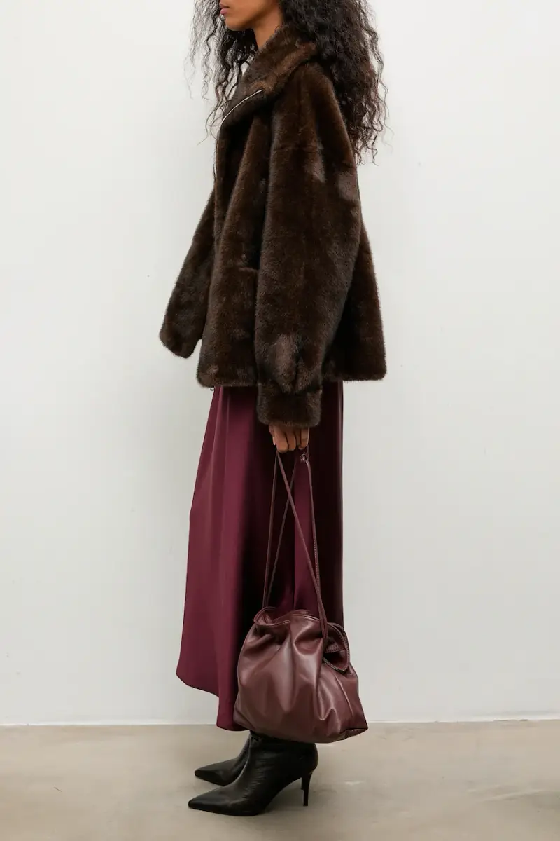 giacca colore marrone miniatura 4