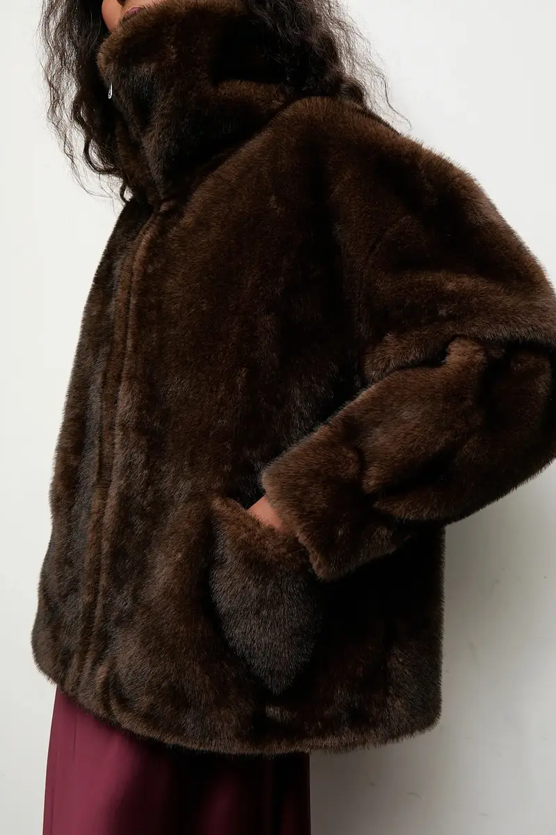 giacca colore marrone miniatura 5