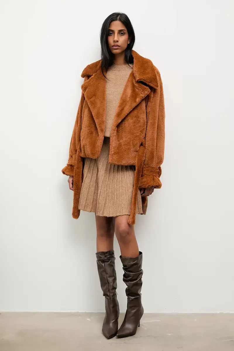 giacca colore marrone miniatura 2