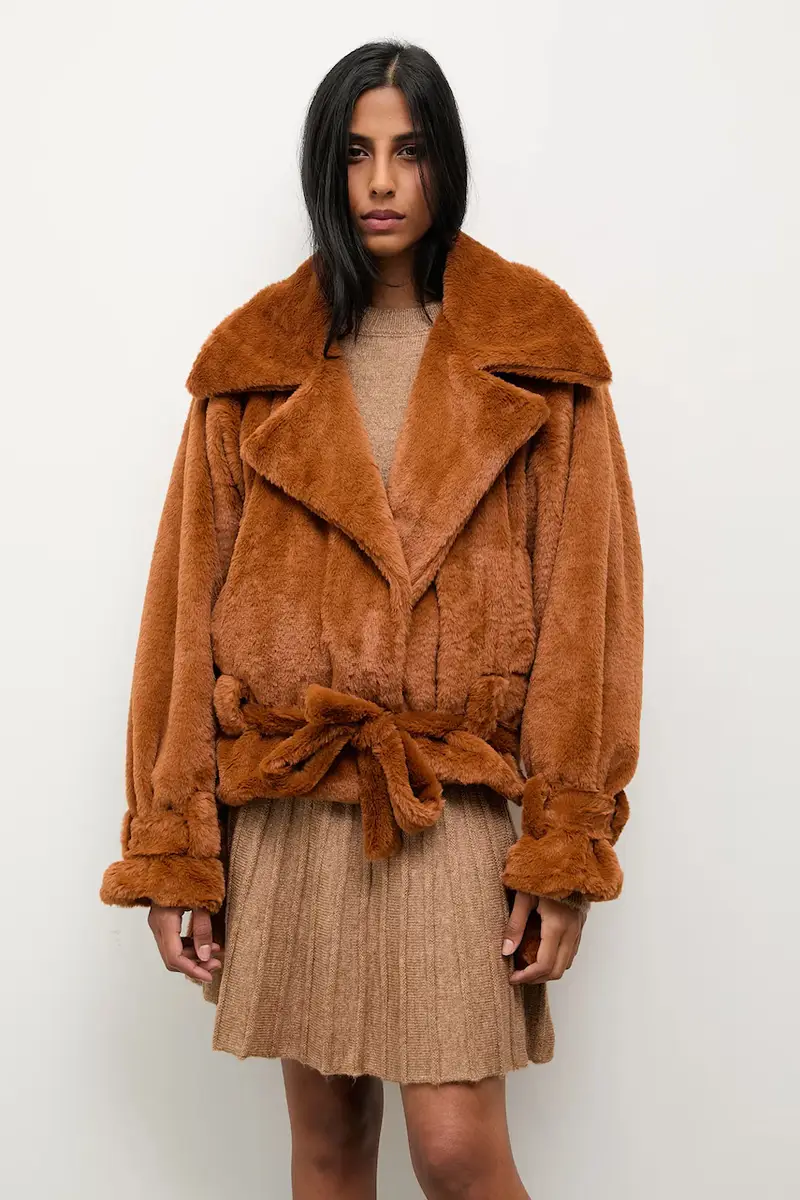 giacca colore marrone miniatura 4