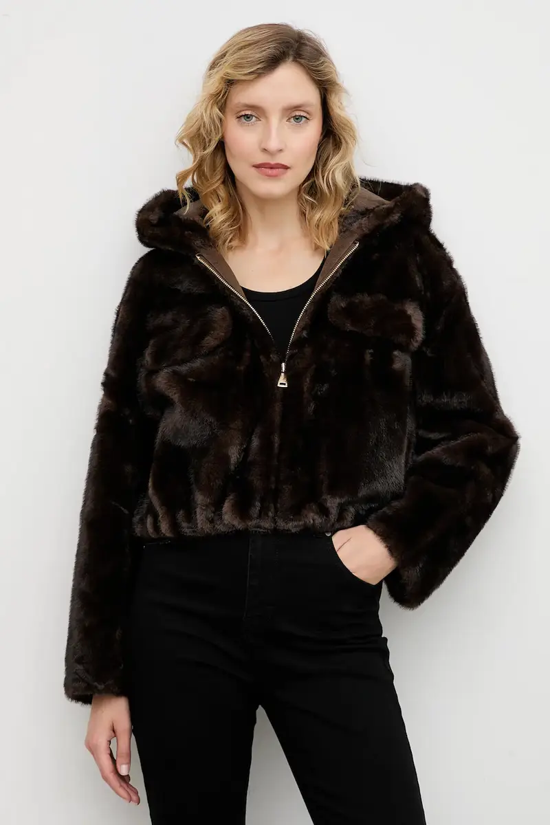 giacca colore marrone miniatura 4