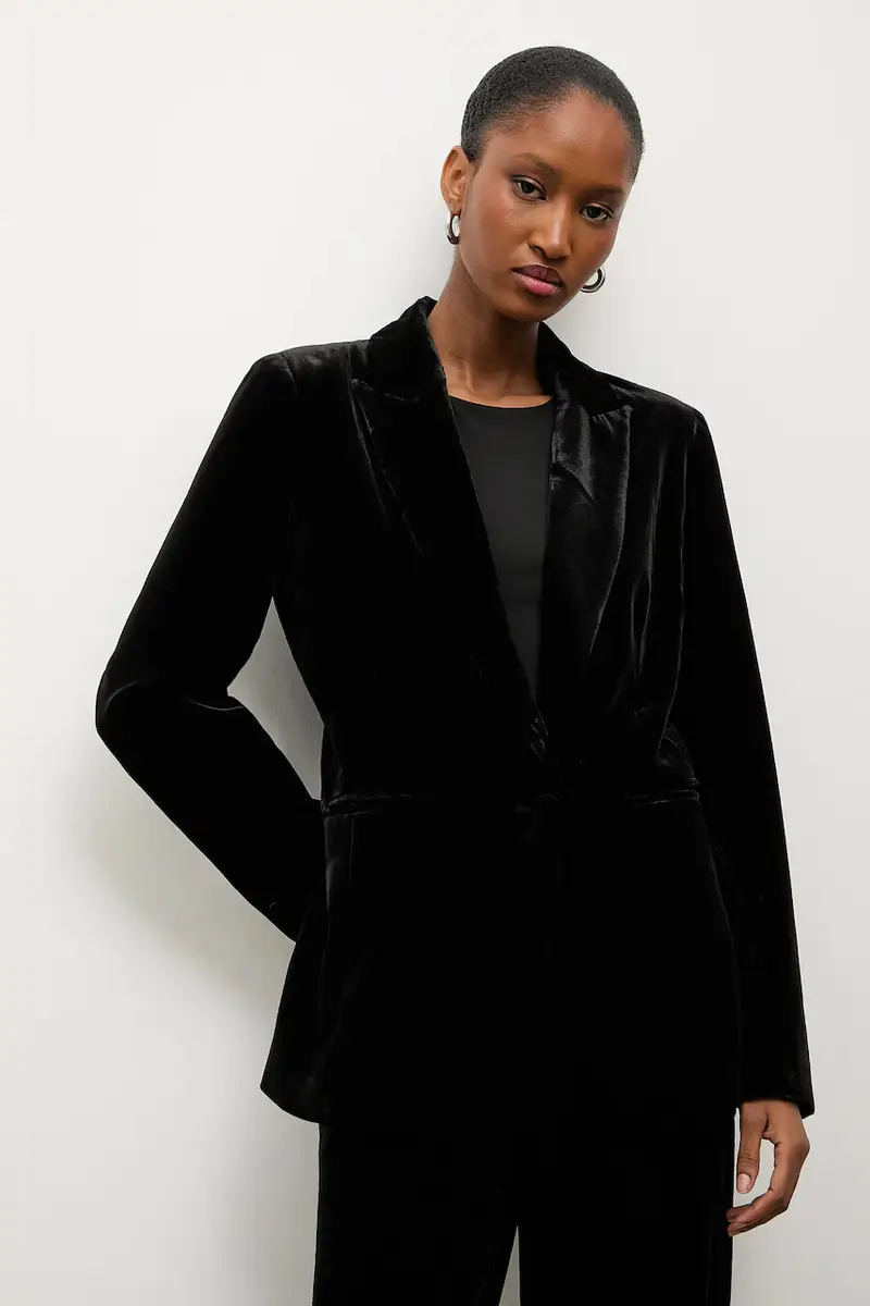 giacca in velluto Nero