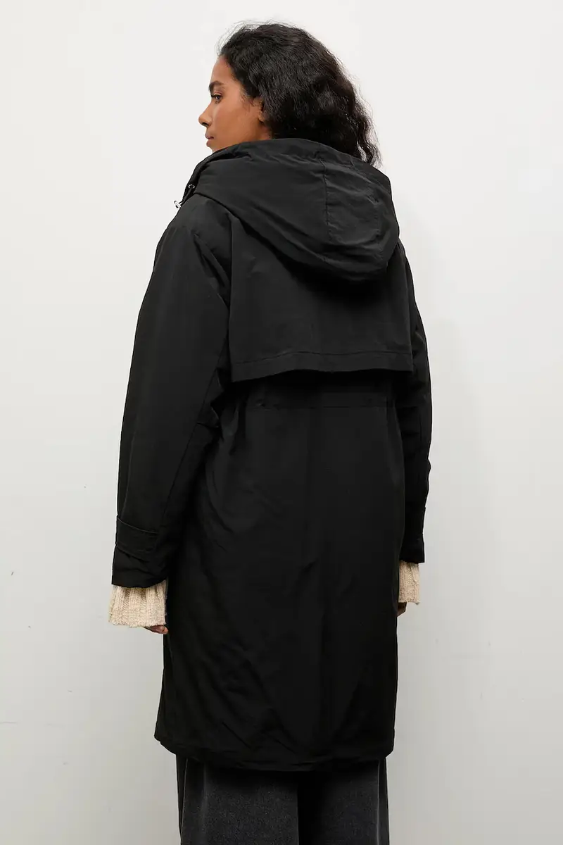 giacca parka colore nero miniatura 3