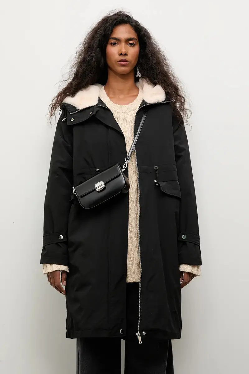 giacca parka colore nero miniatura 4