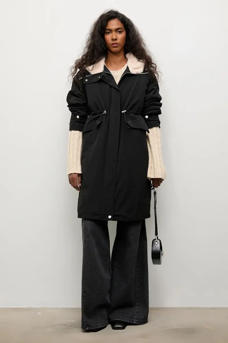 giacca parka colore nero