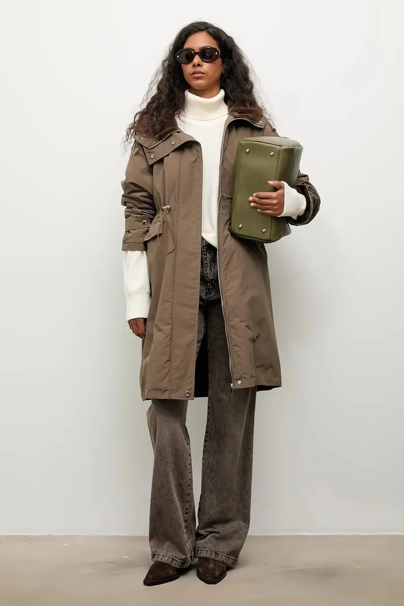 giacca parka colore verde miniatura 2