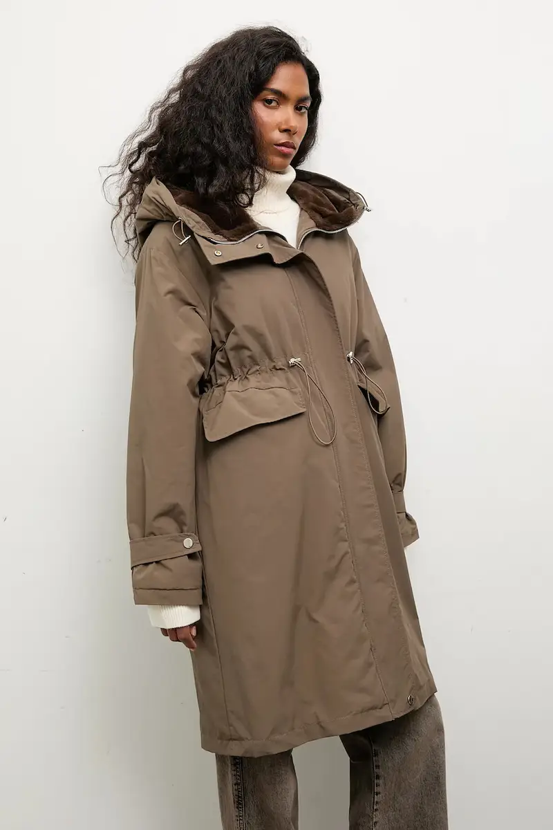 giacca parka colore verde miniatura 4