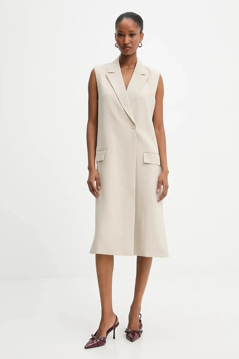 gilet colore beige miniatura 2