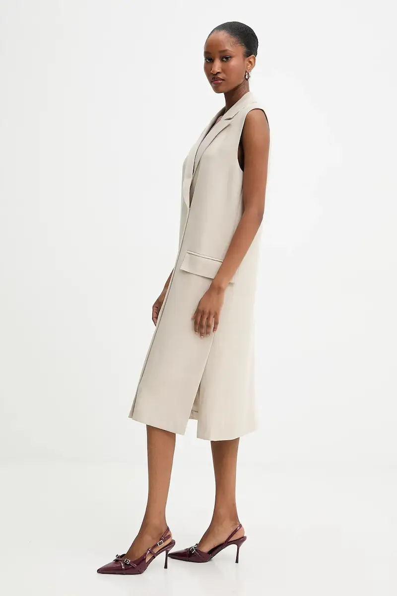 gilet colore beige miniatura 3